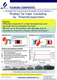 Rubber for heat insulating by Thermal expansion