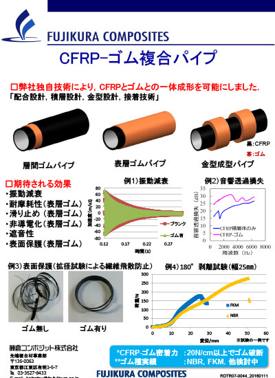 CFRP-ゴム複合パイプ