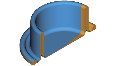 BFダイアフラム断面モデル図