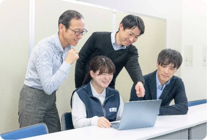 会話をする様子