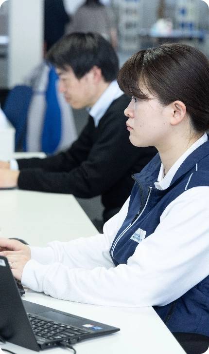 会話をする様子